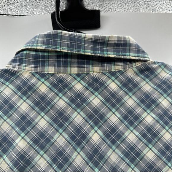 Vintage Wrangler Plaid Pearl Snap Button Down Short Sleeve Wrancher Shirt - Picture 7 of 9